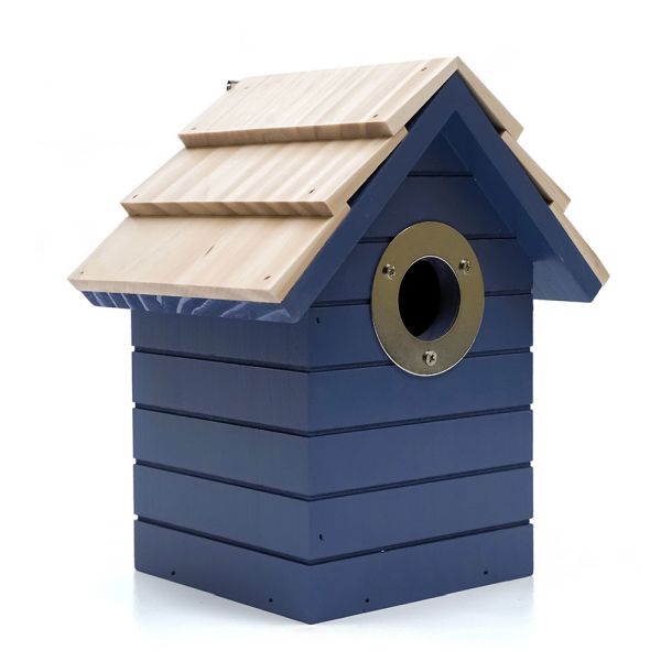 Beach Hut Nest Box - Blue