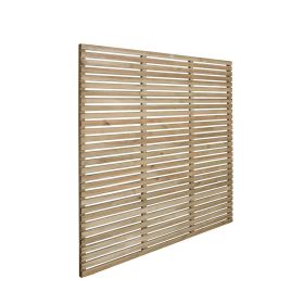 Direct - Pressure Treated Contemporary Slatted Fence Panel 1.8m x 1.8m - Set of 3