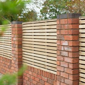 Direct - Pressure Treated Contemporary Double Slatted Fence Panel 1.8m x 1.2m - Set of 3