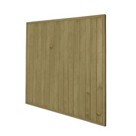 Direct - Pressure Treated Vertical Tongue and Groove Fence Panel 1.83m x 1.83m - Set of 4