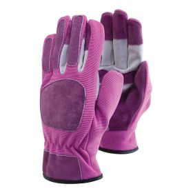 Leather Flexi Rigger Gloves - Lavender - Small