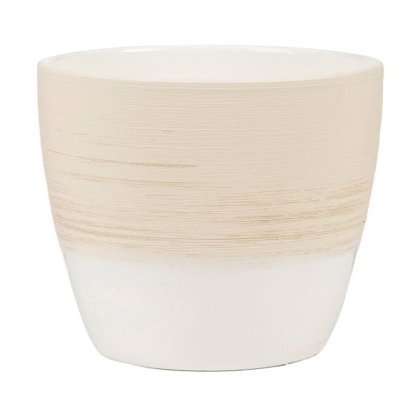 Vanilla Cream Textured Indoor Pot Cover 11cm