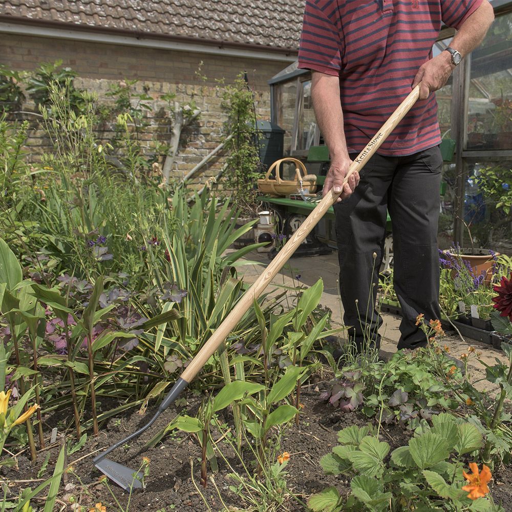 Carbon Steel Long Handled 3 Edge Hoe | Rakes & Hoes | Squire's Garden  Centres