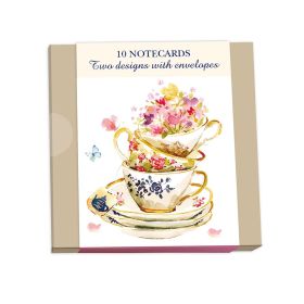 Square Notecard Pack Teacups & Herbs