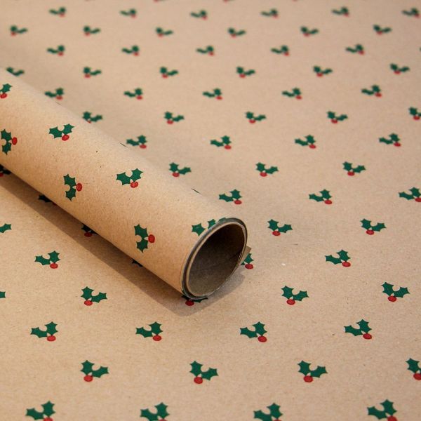 Brown Gift Wrap Kraft Christmas Wrapping Paper Roll 3m