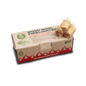 Wood Wool Firelighters - 24 Piece Box