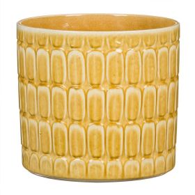Elna Retro Mosaic Effect Honey Indoor Pot Cover 10cm