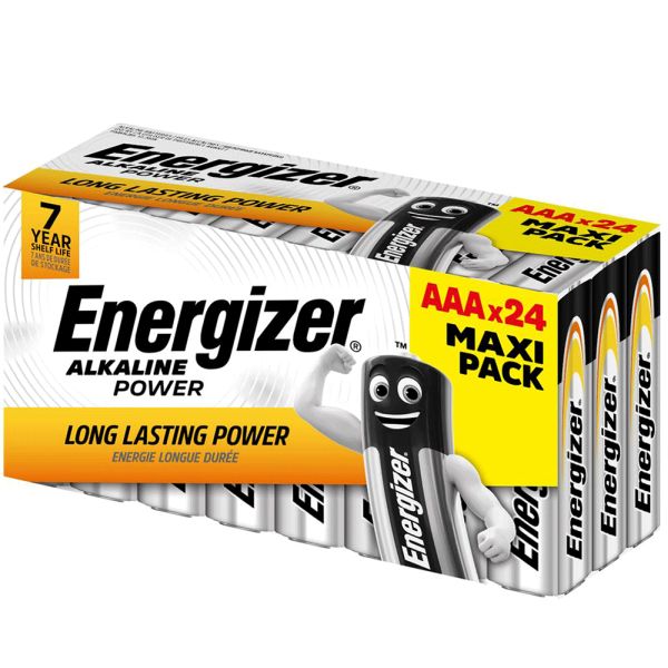 Energizer AAA Alkaline Power - Pack of 24 Batteries