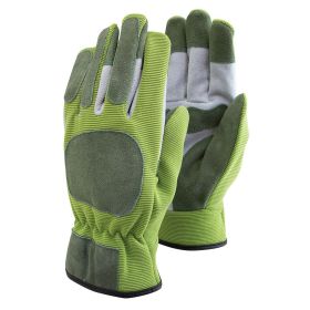Leather Flexi Rigger Gloves - Green - Medium