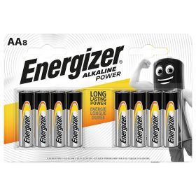 Energizer AA Alkaline Power - Pack of 8 Batteries