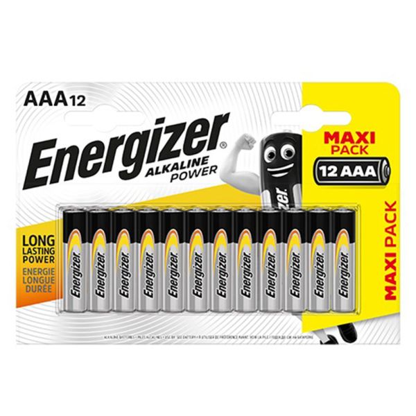Energizer AAA Alkaline Power - Pack of 12 Batteries