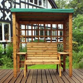 Charles Taylor - Wentworth Two Seater Arbour Green Roof - Garden Furniture