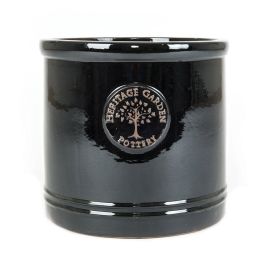 Heritage Cylinder Pot - Black 20cm